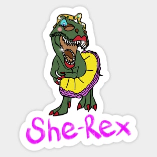 She Rex T-Rex Dinosaur Sticker